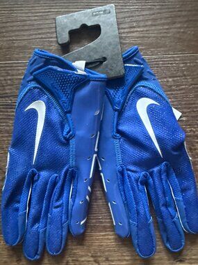 Nike Vapor Jet Football Gloves NWT Adult Small Orig $50 Royal | White